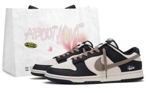 Nike Низкие кроссовки Dunk Cocoa Tail для скейтбординга унисекс черный белый коричневый