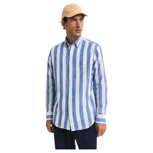 Рубашка Gant Bold Stripe Regular Fit, синий