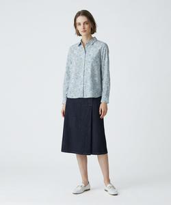 блузка с воротником в виде листа и цветка