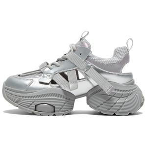 Кроссовки женские толстые низкие Basto, серебряный