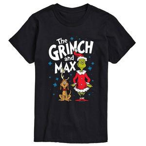 Футболка Big & Tall Grinch The And Max Licensed Character, черный