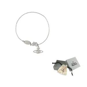 Серебряный браслет из латуни для женщин Vivienne Westwood, серебряный