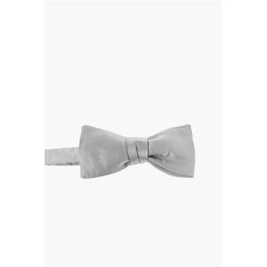 Галстук-бабочка из шелкового атласа Corneliani, серый