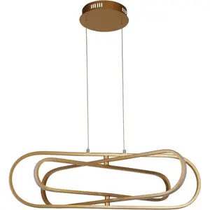 Подвесной светильник LED Подвесной светильник с зажимом, 1-пламенный LED-модуль 1 шт. Сменщик цвета Минималистичная атмосфера Searchlight, золотой