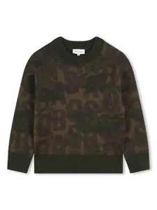 Пуловер Monogram Marc Jacobs Kids, коричневый