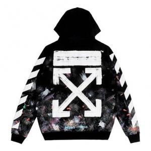 Толстовка OFF-WHITE Graffiti Arrow Printing Zipper hooded Long Sleeves Ordinary Version Black, черный