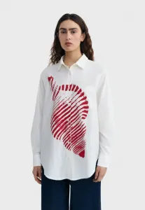 Блузка оди на пуговицах Thinking Mu, White