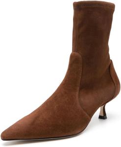 Женские закрытые ботильоны Maiyang с заостренным носком, невысокий каблук типа «кикушка», средний каблук, на щиколотку, без застежек, классические деловые офисные туфли, размер 4-16 US, Brown