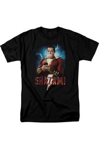 Футболка с коротким рукавом для взрослых «Shazam Movie Blowing Up», черный