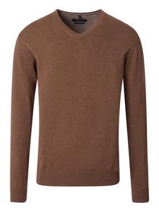 Casa moda Базовый пуловер коричневого цвета