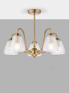 Потолочный светильник Glynis 5 Arm Semi Flush Där, Bronze