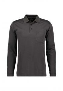 Рубашка поло с длинными рукавами - мягкий трикотаж поло с длинными рукавами хлопковая смесь планка с пуговицами простая в уходе Ragman, серый