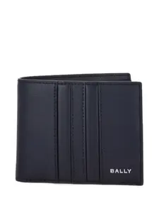 Кожаный тисненый кошелек Bally, черный