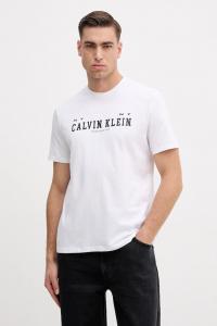 Хлопковая футболка Calvin Klein Jeans, белый