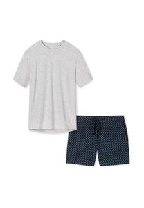 Пижамы из органического хлопка SCHIESSER, цвет Blau Gepunktet Grau