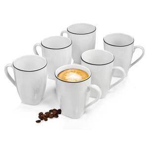 Кофейная кружка bilgola black rim 6 шт. Sänger, белый