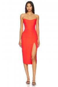 Платье чемберлена Amanda Uprichard, цвет crimson