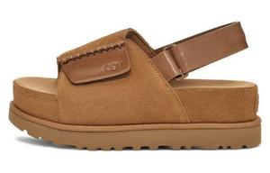 Пляжные сандалии женские каштановые Ugg