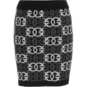 Прямая юбка с узором логотип PINKO, черный