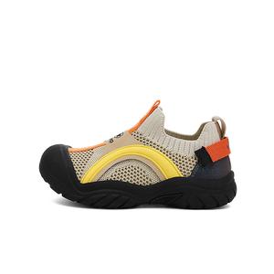 Slip Resistant Abrasion Resistant низкие повседневные кроссовки Kids' Jeep, milk tea коричневый/velvet желтый