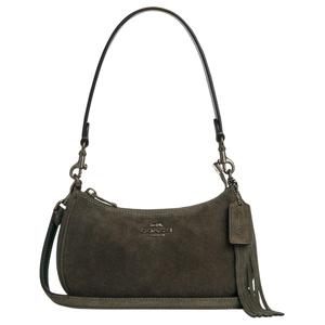 COACH Армейский зеленый женский миниатюрный кожаный кроссбоди через плечо