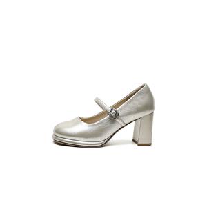 Туфли Мэри Джейн на массивном каблуке для женщин FIVE PLUS, Gold