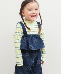 Джинсовый бюстье с цветочным принтом