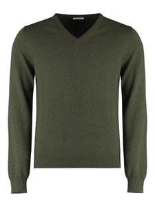 Свитер с V-образным вырезом Malo, зеленый