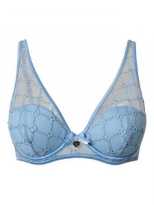 TWINSET сетчатый бюстгальтер с кружевом, синий