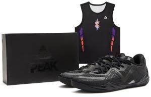 PEAK Баскетбольные кроссовки Taoji Unique, Black Warrior, в комплекте коробка, с амортизацией, противоскользящие, с низким верхом, с отскоком, мужские