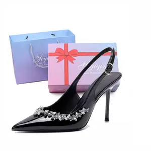 Take the Qin Тонкие каблуки на шпильке 9 см 7 см женские [подарочный набор] - черный [с коробкой] (подарок включен), цвет Black[Box Included](Gift Included)