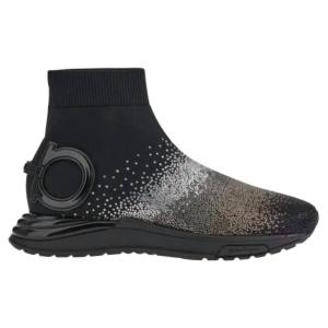 Женские повседневные кроссовки-носки Gancini черного цвета Salvatore Ferragamo, черный