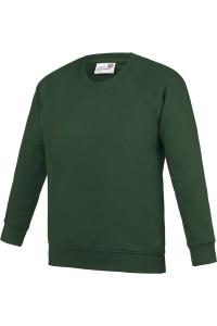 Толстовка AWDis Academy Raglan, зеленый