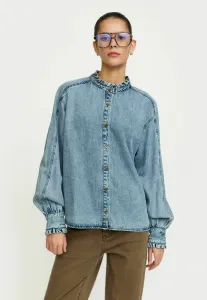 Блузка zora на пуговицах Soft Rebels, Light Denim Blue