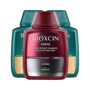 Bioxcin Красная бутылка белая бутылка шампунь для контроля жира очищающее ванильное весеннее зеленое мыло 300мл+300мл