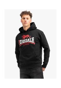 Мужская толстовка с капюшоном стандартного кроя GULLADUFF LONSDALE, черно-бело-красный