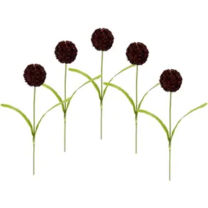 И.ГЕ.А. Искусственные цветы «Аллиум», набор из 5 шт I.Ge.A., цвет dunkelmauve