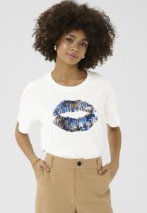 Футболка Culture CUGAB AMORA, Spring G Blue Floral Foil Lips/Off-White