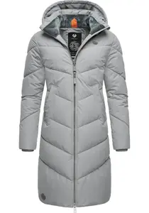 Зимнее пальто Ragwear "Ребелка", стильная зимняя парка со съемным капюшоном, серый