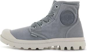 Женские ботинки Palladium Pampa Hi, веганские тканевые ботинки на шнуровке, Gray Flannel