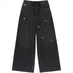 Хлопковые джинсы MM6 Maison Margiela, черный