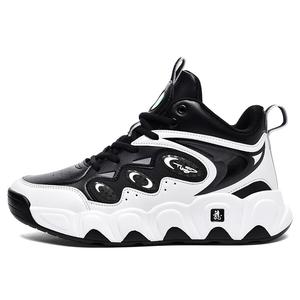 Black-tailed deer Термоамортизирующие устойчивые к истиранию и скольжению баскетбольные кроссовки Black Tailed Deer High Top для мужчин черно-белые, цвет Black White