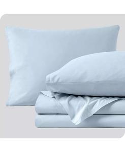 Комплект простыней из перкаля из органического хлопка King Bare Home, синий