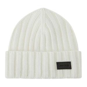 MOSCHINO Белая унисекс шапка из овечьей шерсти, White