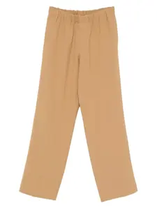 Брюки с эластичным поясом Sandro, коричневый