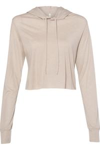 BELLA + CANVAS Женская укороченная толстовка с длинным рукавом Triblend, цвет tan triblend