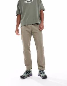 Брюки Brave Soul Slim Leg из сирсакера серо-коричневого цвета