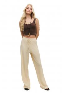 No Matter What Широкие брюки в бежевом цвете