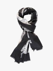Шарф с парижским принтом chesca, Black/White