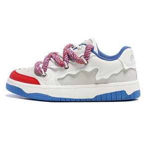 City camel Низкие скейтбордские кроссовки унисекс белого цвета с синим, цвет White Color Blue